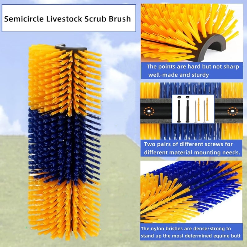 REVAXUP Livestock Scratch Brush,Goat Cow Horse Pig Dog Livestock Brushes for Scratcher, Big Goat Scratching Post for Animal Self-Grooming, Clean The Fur,Protecting Fences - Image 4